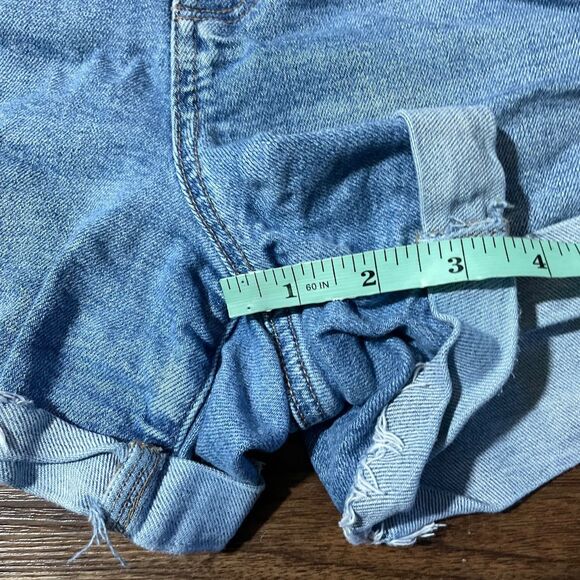 American Eagle Outfitters Stretch Cuffed Jeans Shorts Cotton Blue Womens Size 16 - Picture 5 of 7